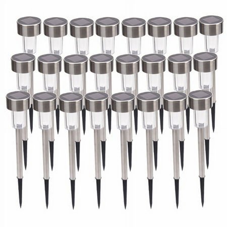 Sinhoon Solar Lights Outdoor, 24 Pcs LED Solar Powered Garden Light Cool White, Waterproof Lawn Lamps, Solar Landscape Lights for Walkway, Pathway, Lawn, Yard