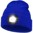 thumbnail image 1 of Sinhoon Unisex Beanie Hat with Light, USB Rechargeable Hands Free LED Headlamp Hat, Knitted Night Light Beanie Cap Flashlight Hat, Men Gifts for Dad Father Husband (Royal Blue), 1 of 7