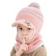 thumbnail image 1 of Sinhoon Winter Kid's Boy Girl Beanie Earflap Warm Hat Knitted Fleece Crochet Scarf Cap, 1 of 3