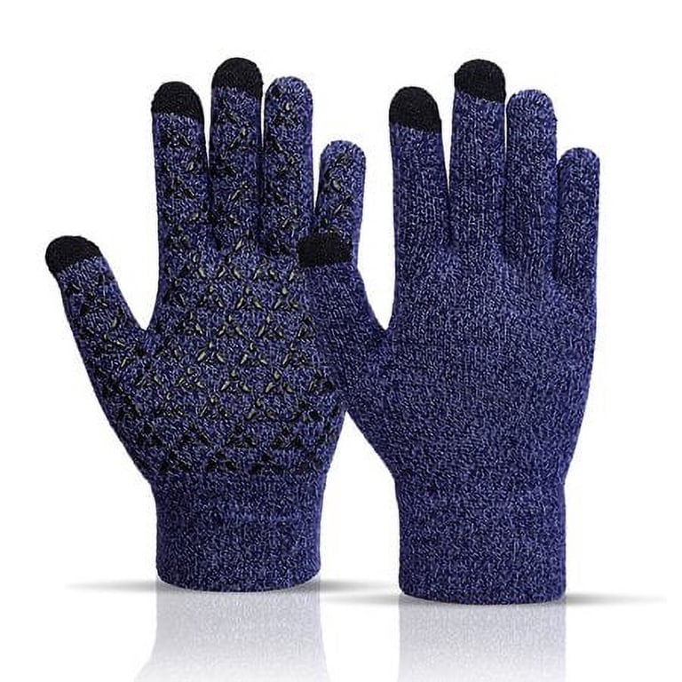 Men Women's Winter Touchscreen Gloves Warm Knit Gloves
