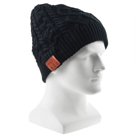 Sinhoon Wireless Beanie Hat Women Beanie Headphones V5.0 Wireless Beanie Headset Winter Cap Stereo Over Ear Music Handsfree Outdoor Sports Earphones with Mic Speaker Unisex Men Boys Girls Gifts