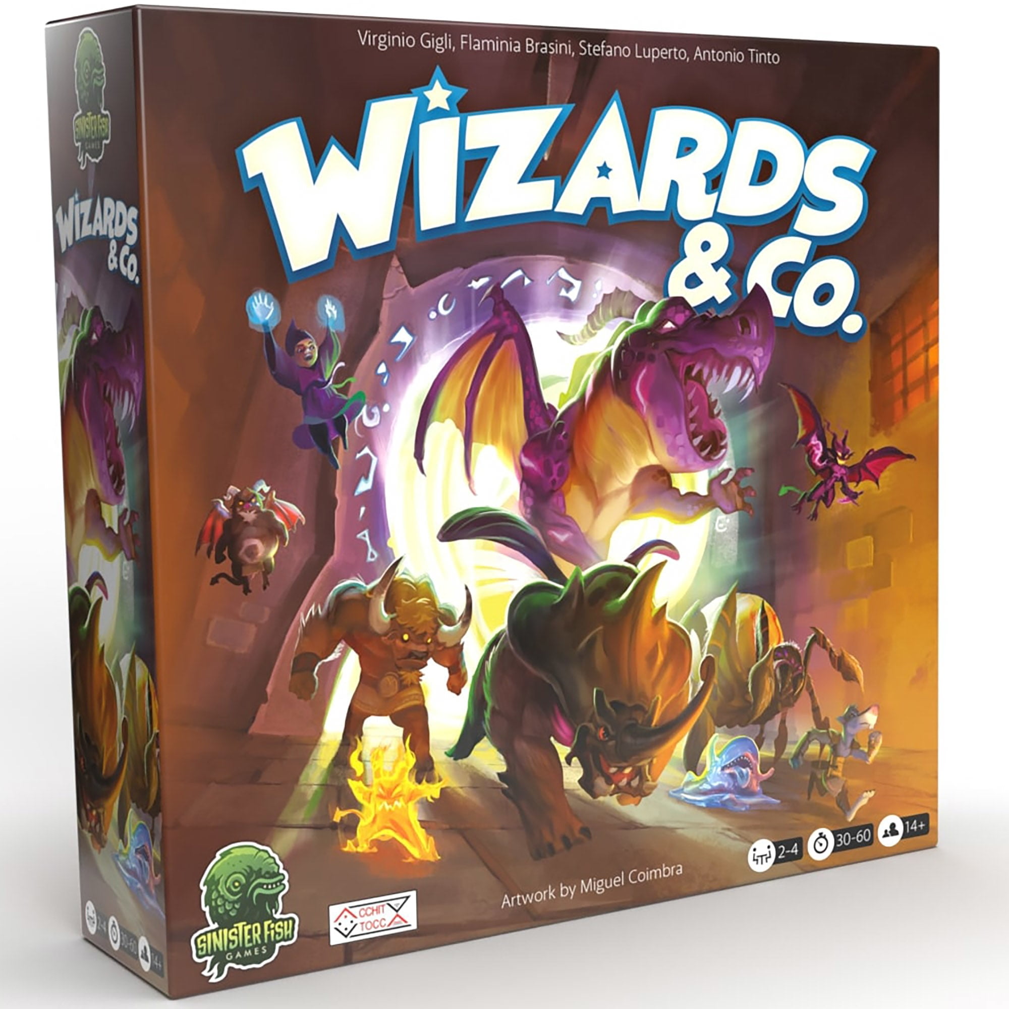 Sinister Fish Games: Wizards \u0026 Co. - Dungeon Raiding Strategy Board Game For Greedy Wizards, Fantasy, Item \u0026 Treasure Collecting, Age 14+, 2-4 Players