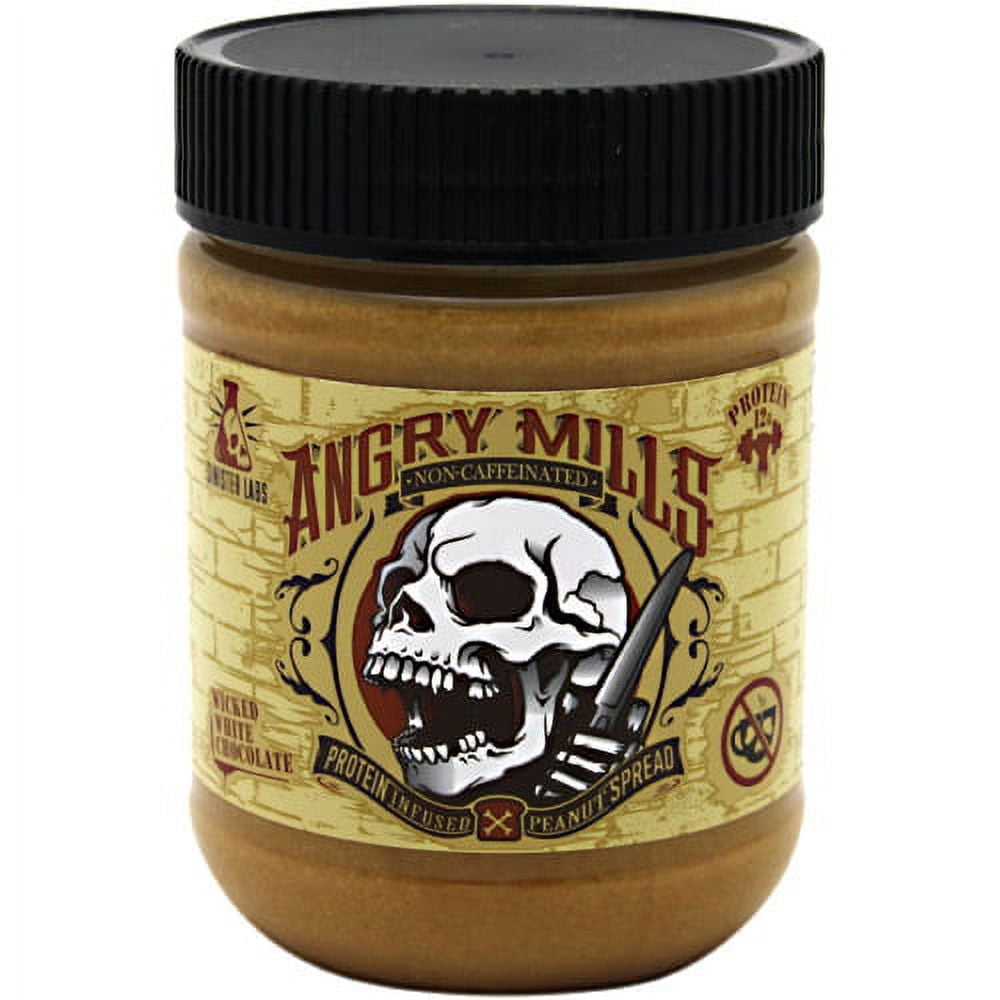 Sinister Labs Non-Caffeinated Angry Mills Peanut Spread White Chocolate - 12 oz