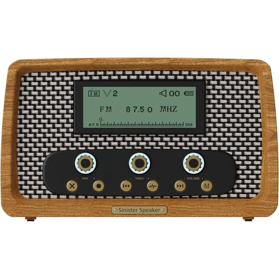 Sinister Speaker - Ghost Hunting Spirit Box Radio | Bluetooth, AM & FM Radio | USB-C Rechargeable | Halloween Gadget | Gothic Home Decor | Spooky Gift