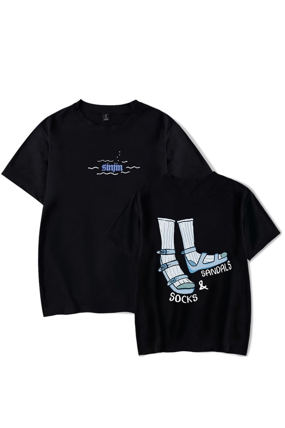 Sinjin Drowning Merch Socks & Sandal T-shirt Short Sleeve Women Men Summer Tee Top Tshirt