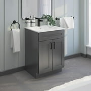 Sink Base Bathroom Vanity Ready-to-Assemble Bathroom Cabinet 24" Width in Grey Shaker