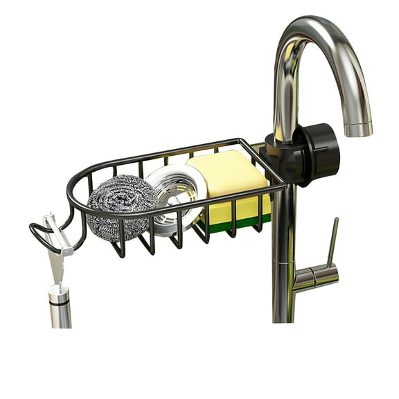 Sink Caddies and Sponge Holders Faucet Storage Rack Space Aluminum Adjustable Kitchen Sink Sink Sink Sponge Cloth Storage Rack