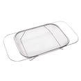 thumbnail image 1 of Over the Sink Colander, Expandable Baskets with Fine Mesh Strainer Handle Stainless Steel Rectangle Kitchen Colanders for Strain Drain Rinse Fruits Vegetables Pasta New Home Essentials, 1 of 4