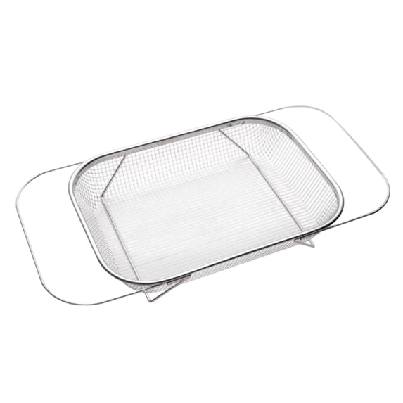 Over the Sink Colander, Expandable Baskets with Fine Mesh Strainer Handle Stainless Steel Rectangle Kitchen Colanders for Strain Drain Rinse Fruits Vegetables Pasta New Home Essentials