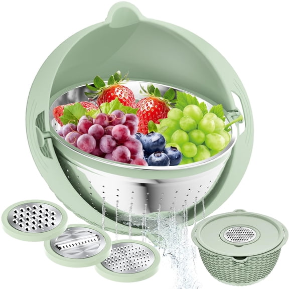 Over the Sink Colander, Expandable Strainers and Colanders with Fine Mesh, Colander for Kitchen with Rubber Grip for Draining Pasta, Vegetables and Fruits - Essential Kitchen Sink Strainer