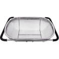 thumbnail image 1 of Over the Sink Colander Strainer Basket Stainless Steel, For Kitchen Sink with Rubber Grip, Fine Mesh, Large Kitchen Gadgets Tools, Expandable Home Kitchen Essentials, 1 of 9