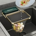 thumbnail image 1 of Sink Corner Foldable Waste Storage Rack with Mesh Bag, Kitchen Scrap Holder Organizer for Keeping Sink Area Tidy and Hygienic in Your Modern Home, 1 of 7