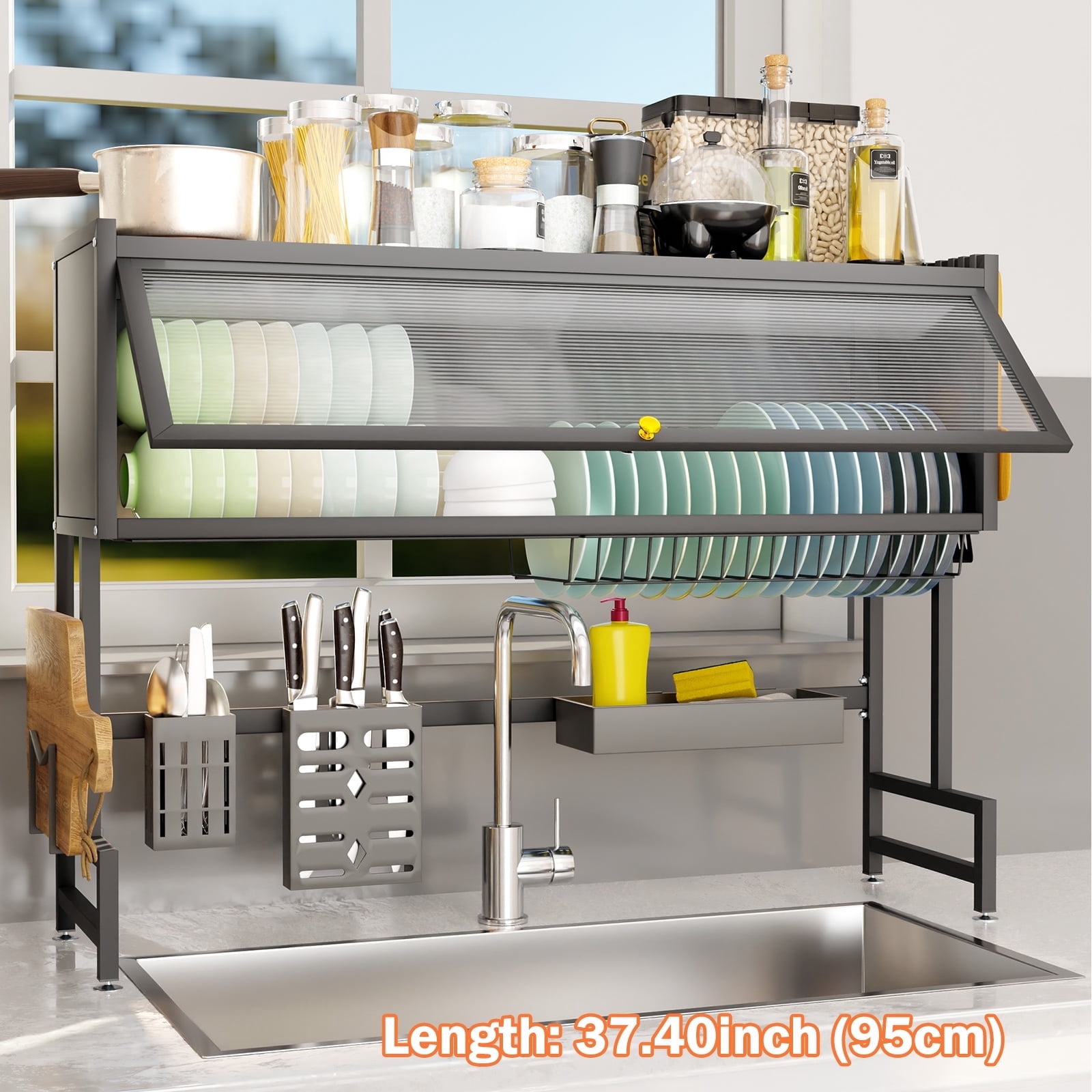 Ss Dish Rack Dish Rack Over Sink with Cover, Stainless Steel Dish Racks for for ...