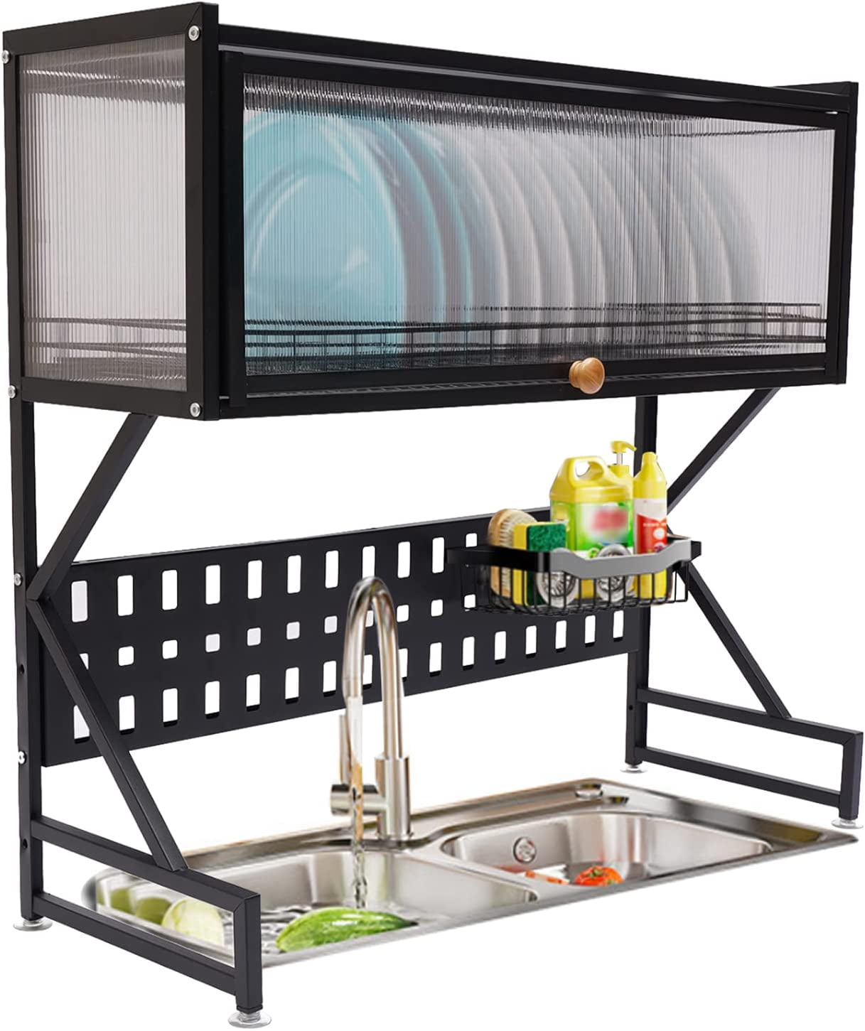 Over The Sink Dish Drying Rack 2 Tier Large Dish Drainer Drying Rack 33 ...