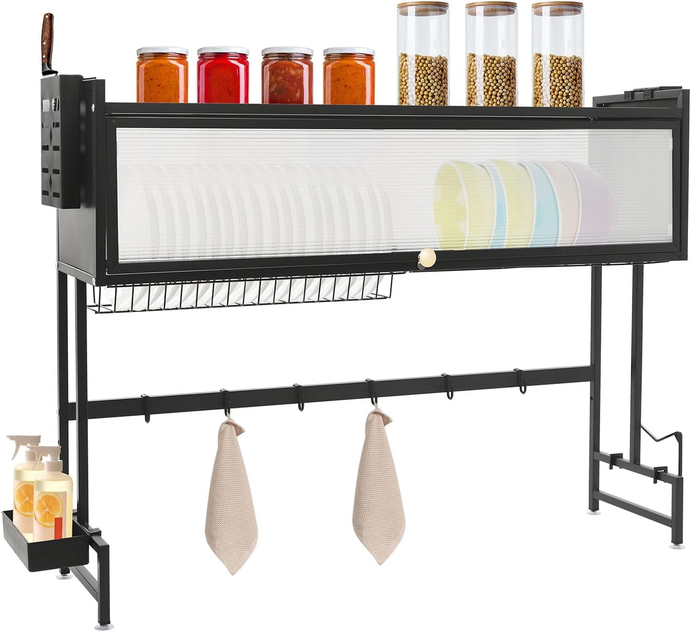 Over The Sink Dish Drying Rack 2 Tier Large Dish Drainer Drying Rack 41 ...