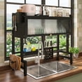 thumbnail image 1 of Over The Sink Dish Drying Rack, 3-Tier Carbon Steel Kitchen Storage Cabinet with Cover, Heavy-Duty Large Capacity Dish Drain Shelf for Kitchen Sink Organization, 1 of 8