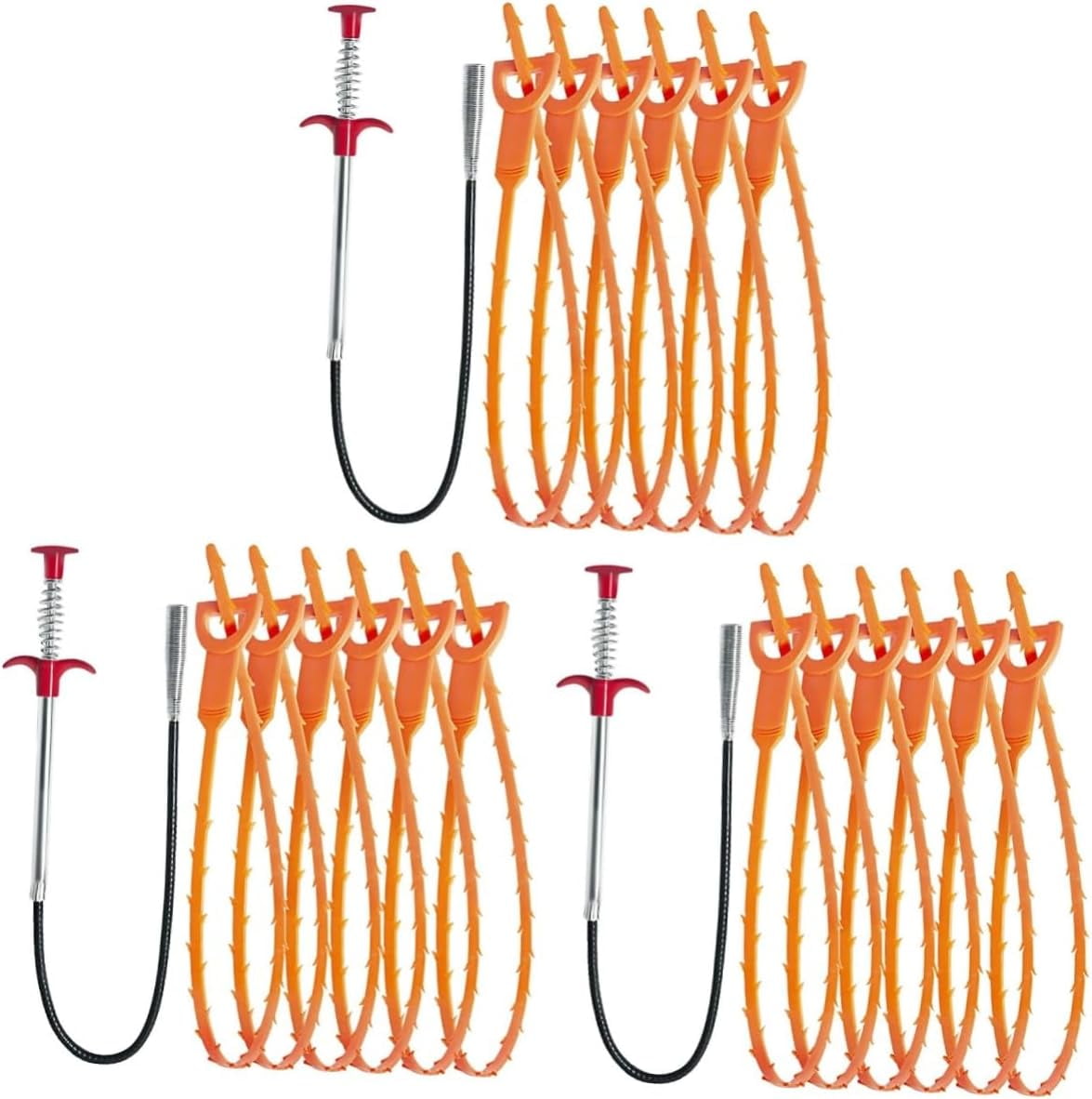 Sink Drain 18 Pcs Pipe Cleaner Cleaning Tool Pipecleaners Snake for