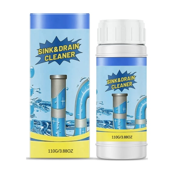 Sink & Drain Cleaner, 3.88oz Fast Foaming Pipe Clearing Agent, Enzyme-Based Clog Remover for Kitchen & Bathroom