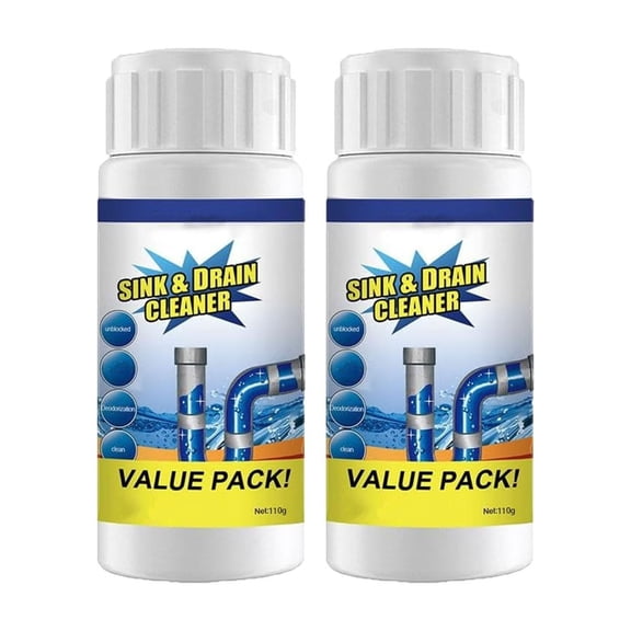 Sink & Drain Cleaner, Drain Cleaner Powder, Bottle, Sewer Pipe Maintainer for Kitchen, Bathtub, Shower Drains