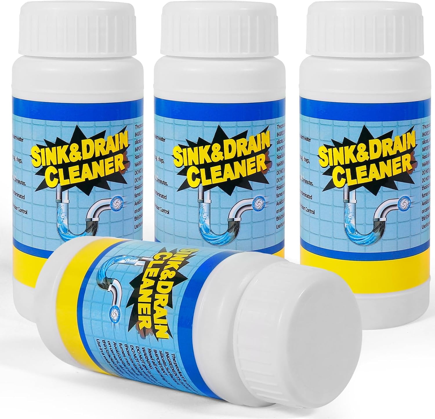 Sink and Drain Cleaner Powder Kit: Fast-Acting Clogged Pipe Opener for ...