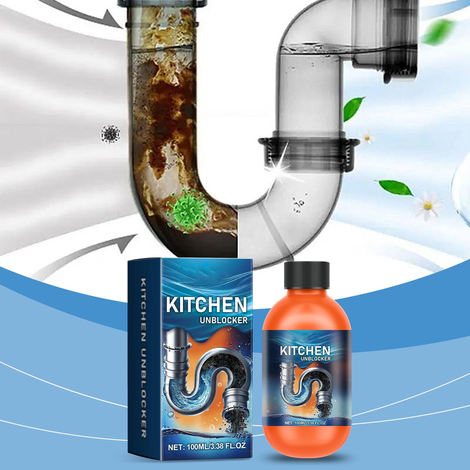 Sink Drain Clog Remover,Drain Smell Remover,Liquid Plumber Drain ...