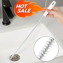 Sink Drain Overflow Cleaning Brush, Household Sewer Hair Catcher Long Pipe Cleaner Flexible Tube Cleaning Brush Snake Drain Clog Remover Drain Brush