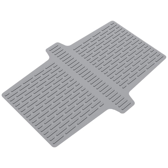 Sink Drain Pad Basdi Silicone Kitchen Sink Drain Pad - Divider Mat Protector for Cabinet & Faucet - Heat Resistant & Easy Clean - Drying Dishes Countertop Essential, Counter Protector, Grey