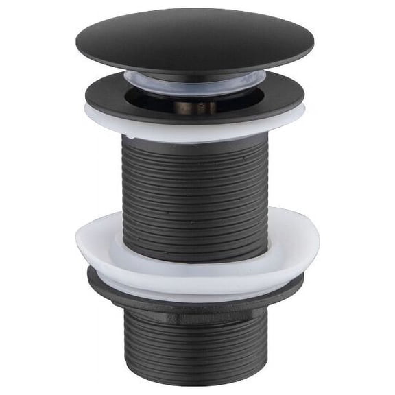 Sink Drain Pop-up Drain with Automatic Overflow Universal Black Basin Bathtub Bathroom