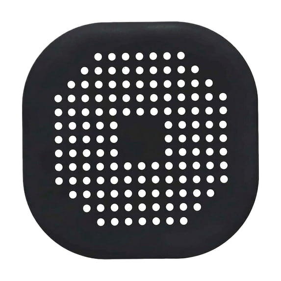 Sink Drain Stopper with Suction Cup, Hair Catcher for Kitchen Sink and Bathroom Shower Floor Drain Cover Black