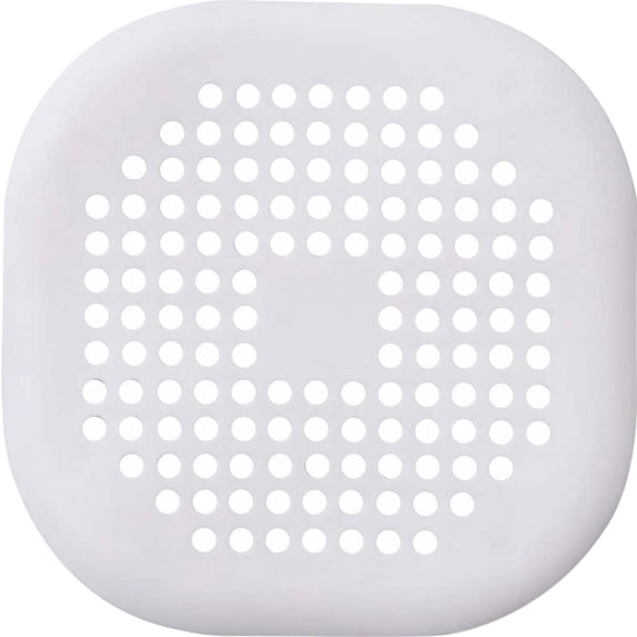 Sink Drain Stopper with Suction Cup, Hair Catcher for Kitchen Sink and Bathroom Shower Floor Drain Cover White