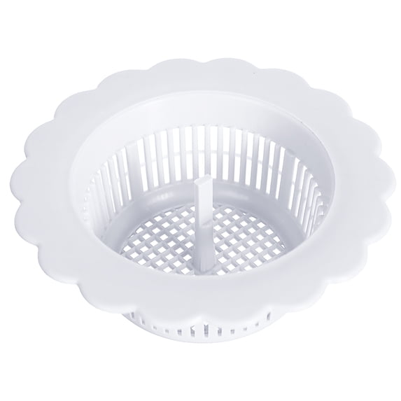 Sink Drain Strainer, Plastic Kitchen Sink Filter Hair Drain Catchers, Multipurpose Sink Drain Basket Strainer for Kitchen Bathroom Balcony Laundry Mop Pool Utility Slop and RV Sink,White
