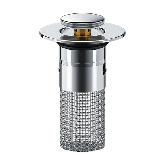 Sink Drain Strainer Sink Drain Strainer Plug, Anti Overflow for 34-40 mm Bathroom Sink Bound Stopper for Lavatory, Household, Outdoor Kitchen brass core