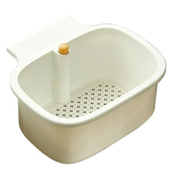 Sink Drain Strainer, Self-Cleaning Faucet Hanging Food Catcher with Bottom Release