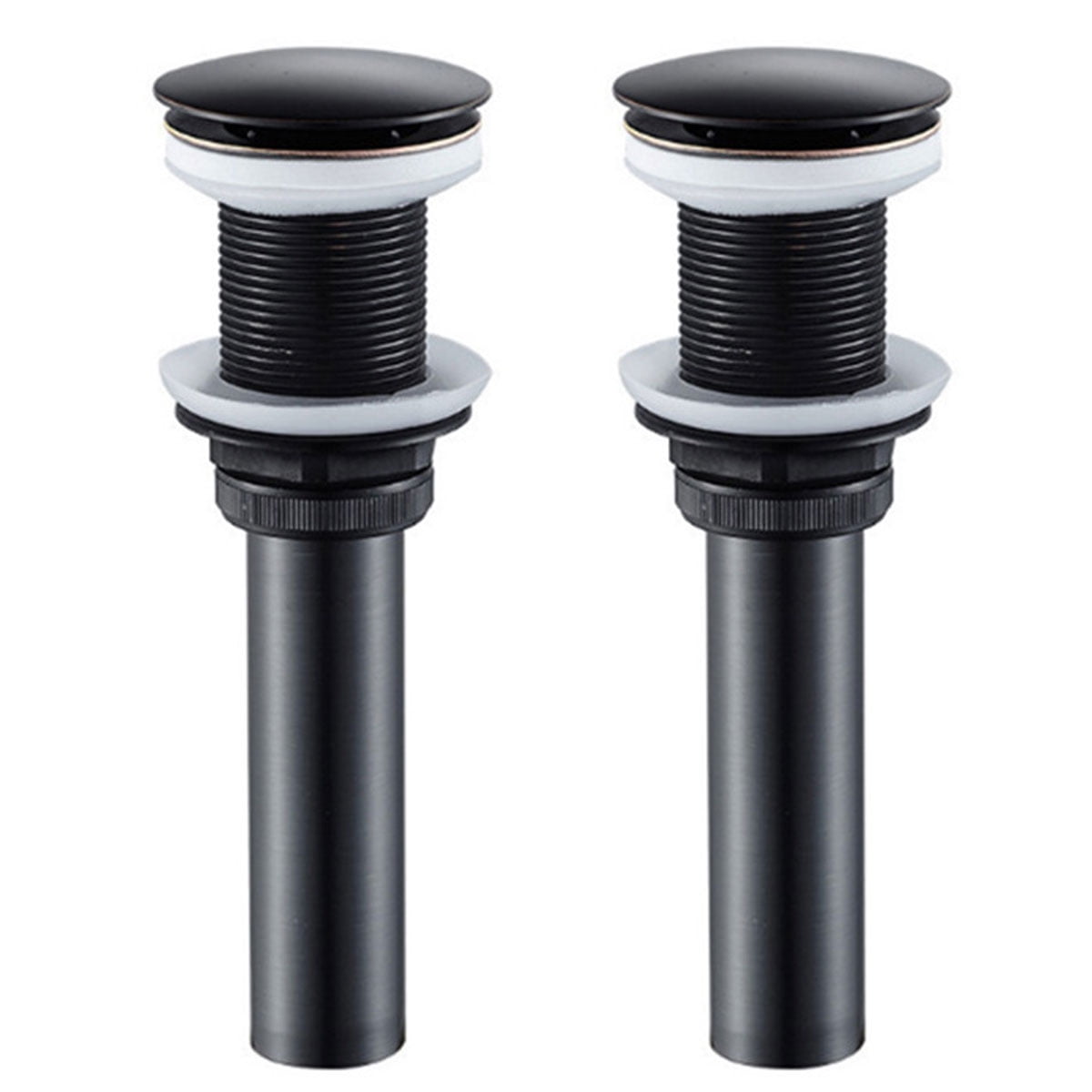 Sink Drain without Overflow, Bathroom Sink Stopper, Pop Up Drain Vessel