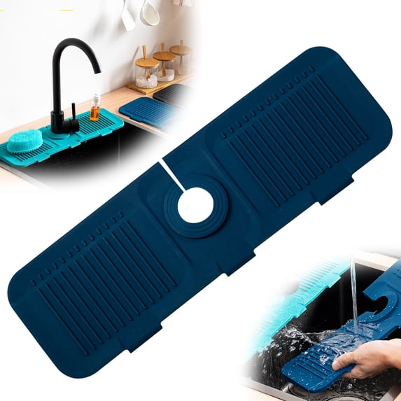 Sink Draining Mat, Kitchen Sink Guard and Fast Drying Stone Tray for Faucets, Professional Grade Sink Protector, Durable Mat for Maintaining Clean Counters and Enhancing Sink Area Hygiene, by UKHCCC