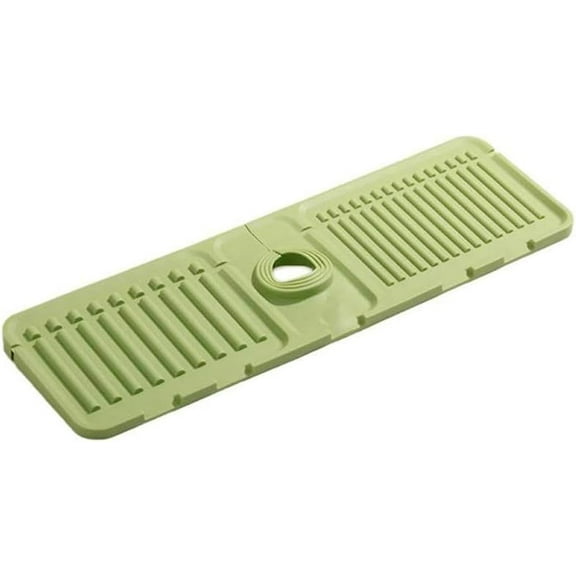 Sink Faucet Mat for Kitchen & Bathroom Sink, 5° Slope Fast Self-draining Kitchen Sink Splash Guard Silicone, Sink Faucet Mat Splash Guard Kitchen Sink mat