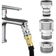 thumbnail image 1 of Sink Faucet Quick Connector,Faucet Adapter for Sink Connection Shower Hose/Garden Hose/Portable Washing Machine,Pet Bathing Chrome, 1 of 8