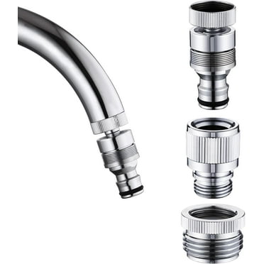 Sink Faucet Quick Connector Faucet to Garden Hose Adapter Dishwasher Washer Snap Coupling Adapter, for Bathroom, kitchen, Garden, Shower Hose, Pet Bathing