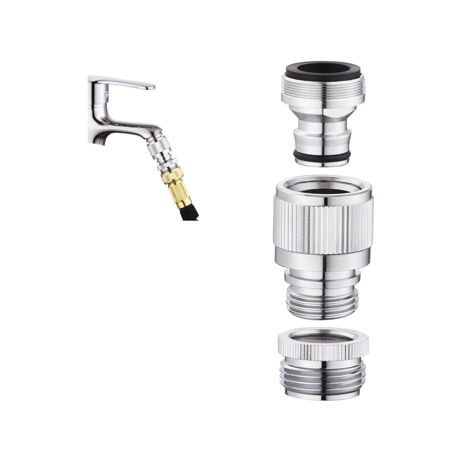 Sink Faucet Quick Connector Faucet to Garden Hose Adapter Dishwasher