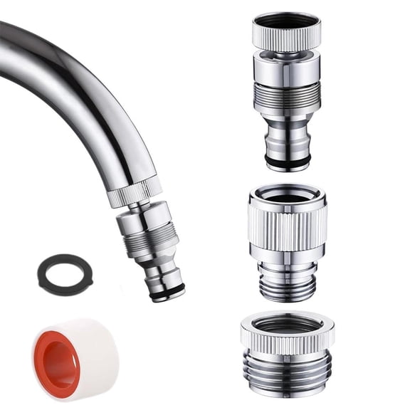 Sink Faucet Quick Connector, Sink Faucet Quick Connector,SwivelFaucet Adapter Kit,Shower Hose/Garden Hose, Washing Machine,Pet Bathing
