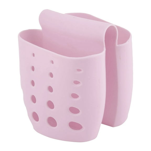 Sink Faucet Sponge Drainer - Saddle Design, Pink, TPR Material, for Kitchen Bathroom
