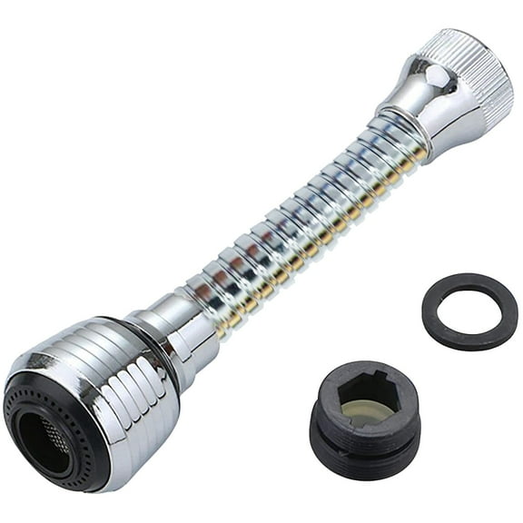 Sink Faucet Sprayer Attachment with Hose Tap Booster Nozzle and Water Saving Filter for Kitchen Sink Swivel Aerator for Efficient Water Flow Control and Ease of Rinsing. Silver