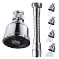 thumbnail image 1 of YDmeet 1 pack Replacement Kitchen Faucet Spray Head, 4 Mode Rotating Aerator with Extension Hose, High Pressure Splash Free Water Saving, 1 of 8