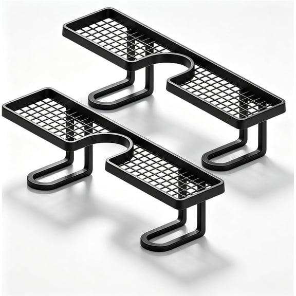 Over Sink Faucet Storage Rack, Sink No-Drill Bathroom Organizer Shelf, 19.6x3.9x4.3in U Shape Faucet Shelf, Space-Saving Sink Counter Extender for Kitchen Sink And Vanity