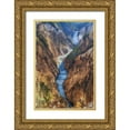 thumbnail image 1 of Sink, Jeffrey C 23x32 Gold Ornate Wood Framed with Double Matting Museum Art Print Titled - The Yellowstone, 1 of 4