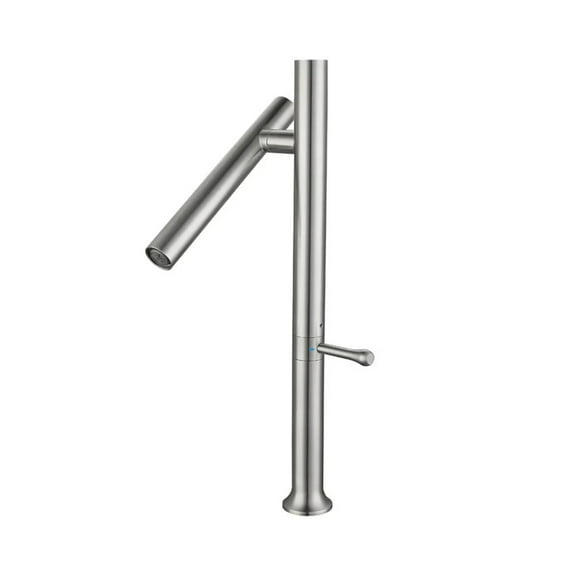 Sink Kitchen Faucet 304 Stainless Steel Mixer Water Cold Hot Taps, Single Handle 360 Rotation Ceramic Valve Folding - Modern Design