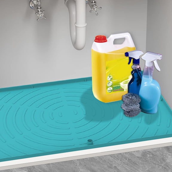 Under Sink Mat Drip Tray | Waterproof Leak-Proof Cabinet Protector | Non-Slip Under Shelf Liner for Kitchen and Bathroom | Easy to Clean Multi-Purpose Floor Guard