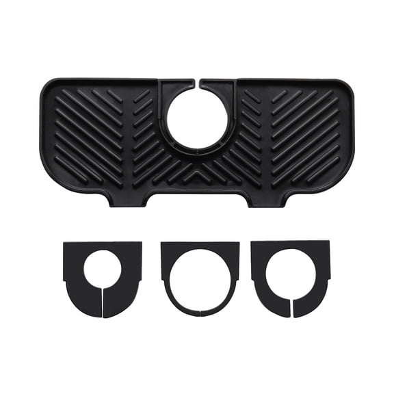 Sink Mats and Liners Kitchen and Bathroom Universal Faucet Pad Aperture Sink Storage Rack Proof and Water Accumulation Proof
