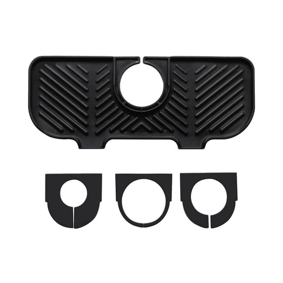 Sink Mats and Liners Kitchen and Bathroom Universal Faucet Pad Aperture Sink Storage Rack Proof and Water Accumulation Proof