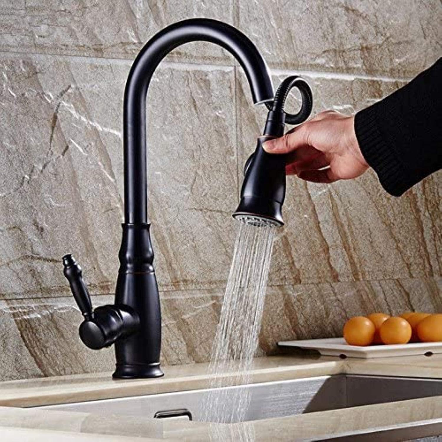 Sink Mixer Tap Kitchen Faucet Antique Brass Cold Hot Kitchen Sink Tap